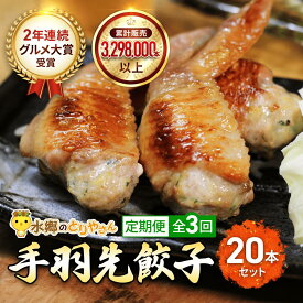 【ふるさと納税】 【毎月定期便】8秒に1本売れてます!手羽先餃子20本セット! 全3回 【 ふるさと納税 人気 おすすめ ランキング 餃子 手羽 肉 お肉 手羽先 手羽餃子 ご当地 グルメ ご当地グルメ 大賞 千葉県 香取市 送料無料 】STS019