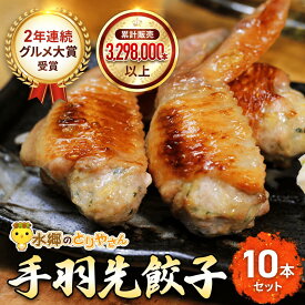 【ふるさと納税】2年連続グルメ大賞受賞 ! 手羽先餃子10本セット / 鶏肉専門店「水郷のとりやさん」 餃子 ぎょうざ てばさき てばさきぎょうざ てばぎょうざ てば 手羽 肉 お肉 手羽先 手羽餃子 ご当地 グルメ ご当地グルメ 大賞 おつまみ STS020