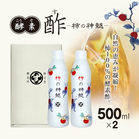 【ふるさと納税】香取市産　酵素酢　柿の神髄　ギフトレギュラーセット　500ml　2本入り KTRAK004