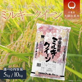 【ふるさと納税】令和7年産 千葉県産「ミルキークイーン」選べる 5kg/10kg（5kg×1袋/2袋）お米 おこめ 米 こめ コメ ご飯 ごはん ゴハン 精米 白米 ライス 5kg 10kg 5キロ 10キロ 千葉県産 大網白里市 ミルキークイーン ミルキークィーン 千葉県 大網白里市