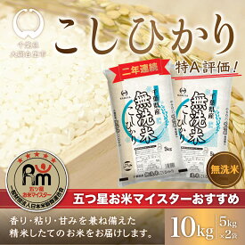 【ふるさと納税】令和5年産 2年連続特A評価!千葉県産コシヒカリ10kg無洗米（5kg×2袋） 無洗米 10kg ふるさと納税 米 千葉県産 大網白里市 コシヒカリ お米 こめ 送料無料 E004