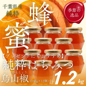 【ふるさと納税】千葉県産「純粋はちみつ」からすざんしょう【計1.2kg】100g×12個 【 ふるさと納税 ハチミツ 蜂蜜 はちみつ お菓子作り おかしづくり スイーツ 料理 千葉 大網白里市 送料無料 】X040