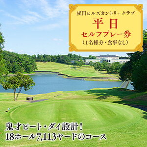 【ふるさと納税】 成田ヒルズカントリークラブ 平日セルフプレー券(1名様分・食事なし)※沖縄・離島への配送不可|ゴルフ利用券 ゴルフ場 ゴルフチケット ゴルフプレー券 平日 男子ゴ