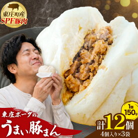 【ふるさと納税】東庄ポークのうまい豚まん 3袋 計12個 肉まん 田谷ミートセンター株式会社《60日以内に出荷予定(土日祝除く)》千葉県 東庄町 にくまん 国産豚肉 豚まん 中華まん 冷凍食品 冷凍 おやつ 中華 点心 東庄ポーク
