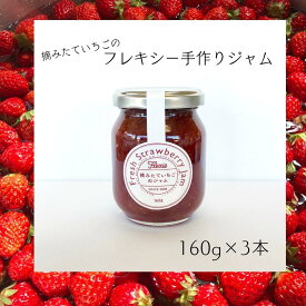 【ふるさと納税】フレキシー手作りジャム【いちご】160g×3本