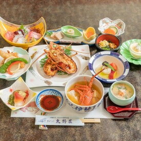 【ふるさと納税】伊勢えび・あわびが専門の宿　大野荘ペアお食事券 ONJP003