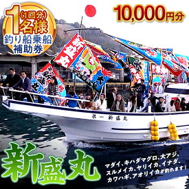 【ふるさと納税】新盛丸 釣船乗船 補助券 1名様（1回10,000円分） F22X-142