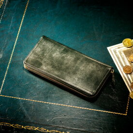 【ふるさと納税】【ココマイスター】COCOMEISTER ブライドル グランドウォレット(モスグリーン)【1679707】