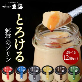 【ふるさと納税】【玄海】料亭のぷりん6種セット各2個【12個入り】 プリン ぷりん セット 濃厚 なめらか 黒胡麻 ほうじ茶 昭和 かため 珈琲 抹茶 玄海 新宿 東京 12個 大容量 0003-023-S05