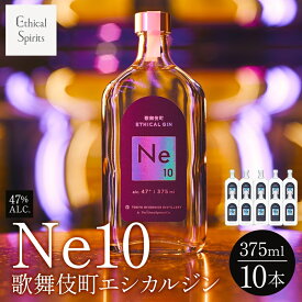 【ふるさと納税】歌舞伎町エシカルジン 「Ne10（エヌイーテン）」 375ml 10本 ジン クラフトジン 内藤とうがらし お酒 BBQ 宅飲み 晩酌 お歳暮 ギフト 贈り物 人気 おすすめ 酒粕 エシカル・スピリッツ 東京都 新宿区 0115-006-S06