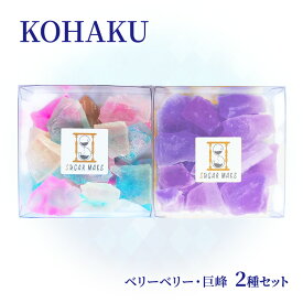 【ふるさと納税】琥珀糖 KOHAKU 2種セット 飴 アメ セット ベリーベリー 巨峰 ジューシー ゼリー状 パリパリ カリカリ 不思議な食感 お菓子 おやつ 菓子 手作業 文京区 東京都 食品・飲料
