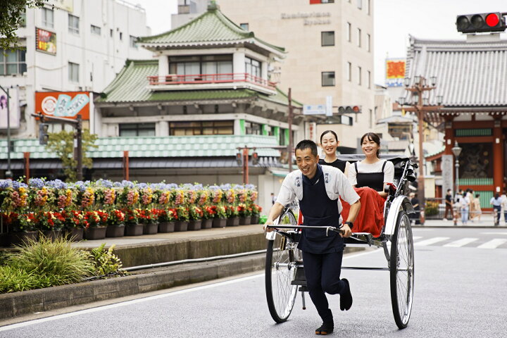 楽天市場 ふるさと納税 浅草人力車の一番の老舗 浅草観光人力車乗車チケット 2名様30分コース 体験 ペア 関東 東京 上野 浅草 人力車 チケット アウトドア 観光 スカイツリー ツアー 旅行 東京都台東区