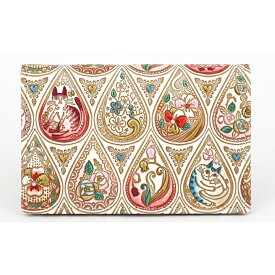 【ふるさと納税】パスケース 花と猫 ローズ 文庫屋大関 名刺入れ カードホルダー 名刺ケース 名刺ホルダー カード入れ 定期入れ 定期ケース 小物 革小物 革製品 革 民芸品 猫 猫グッズ 日本製 東京 東京都 墨田区　お届け：発送可能時期より順次配送