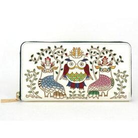 【ふるさと納税】【文庫屋大関】 大容量　ぐるっとファスナーの長財布　ふくろう【皮革工芸品】 ファッション小物 民芸品 　お届け：発送可能時期より順次配送