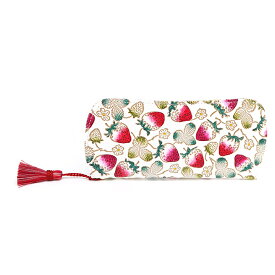 【ふるさと納税】メガネケース 文庫屋大関 いちご ケース 眼鏡 めがね イチゴ 苺 皮 革製品 皮革製品 財布 お札 小銭 工芸品 ギフト プレゼント　【 墨田区 】 ファッション小物 民芸品 　お届け：発送可能時期より順次配送