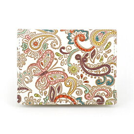 【ふるさと納税】【文庫屋大関】箱まち小銭入れ　ペイズリー【皮革工芸品】 ファッション小物 財布 民芸品 　お届け：発送可能時期より順次配送