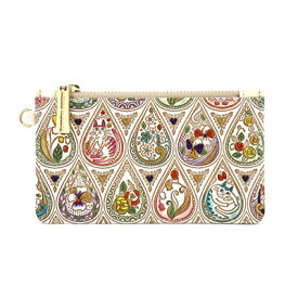 【ふるさと納税】すっきり カードケース 花と猫ミックス 文庫屋大関 パスケース 小銭入れ フラグメントケース カード ケース 本革 牛革 革 皮革 スリム コンパクト 工芸品 工芸 雑貨 猫 グッズ チェーン ファスナー 日本製 東京　お届け：発送可能時期より順次配送