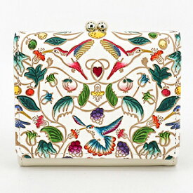 【ふるさと納税】【文庫屋大関】三つ折りミニ財布　ハチドリの憂鬱【皮革工芸品】 ファッション 小物 民芸品 お札 カード 小銭 手のひらサイズ コンパクト 大人かわいい 牛革 手作り 国産 　お届け：発送可能時期より順次配送