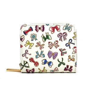 【ふるさと納税】【文庫屋大関】二つ折りファスナーミニ財布 プチリボン【皮革工芸品】財布 二つ折り 小物 お札 カード 小銭 コンパクト 牛革 手作り 日本製 墨田区 東京都 お届け:発送