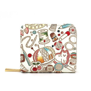 【ふるさと納税】【文庫屋大関】二つ折りファスナーミニ財布 ソーイング【皮革工芸品】財布 二つ折り 小物 お札 カード 小銭 コンパクト 牛革 手作り 日本製 墨田区 東京都 お届け:発送