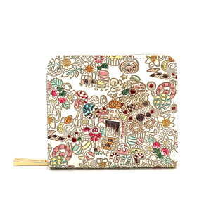 【ふるさと納税】【文庫屋大関】二つ折りファスナーミニ財布 お菓子の家【皮革工芸品】財布 二つ折り 小物 お札 カード 小銭 コンパクト 牛革 手作り 日本製 墨田区 東京都 お届け:発送