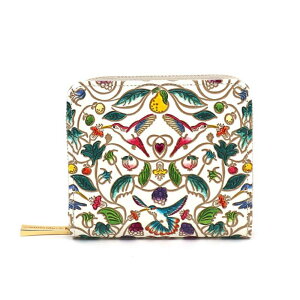 【ふるさと納税】【文庫屋大関】二つ折りファスナーミニ財布 ハチドリの憂鬱【皮革工芸品】財布 二つ折り 小物 お札 カード 小銭 コンパクト 牛革 手作り 日本製 墨田区 東京都 お届け: