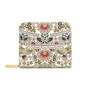 【ふるさと納税】【文庫屋大関】二つ折りファスナーミニ財布 茉莉花<珊瑚>【皮革工芸品】財布 二つ折り 小物 お札 カード 小銭 コンパクト 牛革 手作り 日本製 墨田区 東京都 お届け: