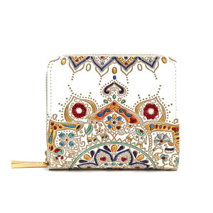 【ふるさと納税】【文庫屋大関】二つ折りファスナーミニ財布 象のカーニバル【皮革工芸品】財布 二つ折り 小物 お札 カード 小銭 コンパクト 牛革 手作り 日本製 墨田区 東京都 お届け: