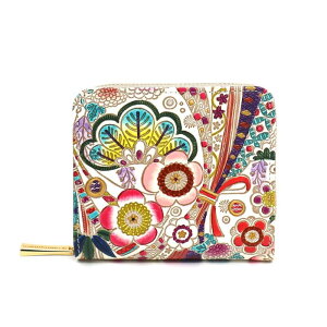 【ふるさと納税】【文庫屋大関】二つ折りファスナーミニ財布 華熨斗【皮革工芸品】財布 二つ折り 小物 お札 カード 小銭 コンパクト 牛革 手作り 日本製 墨田区 東京都 お届け:発送可能