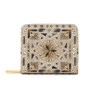 【ふるさと納税】【文庫屋大関】二つ折りファスナーミニ財布 カロー<ブラック>【皮革工芸品】財布 二つ折り 小物 お札 カード 小銭 コンパクト 牛革 手作り 日本製 墨田区 東京都 お届