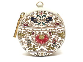 【ふるさと納税】【文庫屋大関】マカロンポーチ 茉莉花＜珊瑚＞【皮革工芸品】 ポーチ ミニポーチ 小物入れ アクセサリー入れ イヤホン入れ 収納 保管ケース 手のひらサイズ 本革 革 皮革 工芸品 工芸 雑貨 ギフト プレゼント 日本製 東京