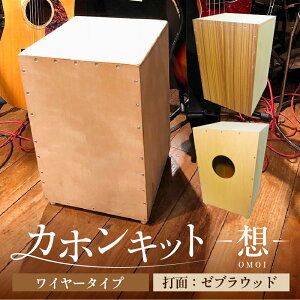 【ふるさと納税】 【選べる打面】カホンキット 想 ワイヤータイプ 東京都 江東区 カホン キット 木の太鼓 太鼓 打面 想-OMOI- ワイヤータイプ 初心者 上級者 自作 オリジナル バズ音 アコー