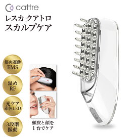 【ふるさと納税】＜cattre カトレ＞　レスカ クアトロスカルプケア CTR-800 | EMS 防水 振動 LED 頭皮ケア フェイスケア フェイシャルケア 美容 高周波 低周波 頭筋 表情筋 タッピング スカルプ ギフト ホームケア セルフケア 美顔器 頭皮ブラシ 家電 日用品 東京都 品川区