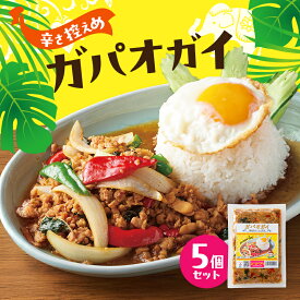 【ふるさと納税】タイ料理 ガパオガイ5個セット（辛さ控え目） 温めるだけ メインディッシュ 本場 大田区 東京都