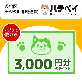 【ふるさと納税】渋谷区デジタル地域通貨「ハチペイ」3,000円分 10000円 1万円 一万円