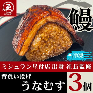 【ふるさと納税】うなぎ背負い投げうなむす 3個入 | 鰻 魚介類 水産 食品 人気 おすすめ 送料無料