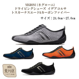 【ふるさと納税】NEGRONI(ネグローニ) ドライビングシューズ イデアコルサ トスカーナスエード&カーボンファイバー【041-004】