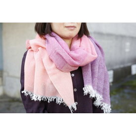 【ふるさと納税】グラデーションが美しくあたかかいウールストール「茜高尾」 | ショール ウール グラデーション おしゃれ 防寒 ファッション 贈答用 送料無料 東京 八王子