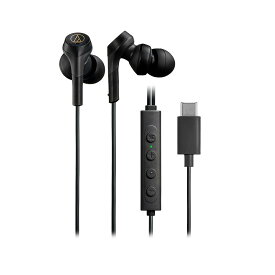 【ふるさと納税】オーディオテクニカ ノイズキャンセリングUSB Type-C用イヤホン ATH-CKS330NC BK