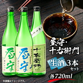【ふるさと納税】「十右衛門」「屋守(純米吟醸生・純米無調整生)」生3本セット(720ml×3本)【配送不可地域：離島】【1295427】