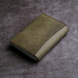 【ふるさと納税】【文庫サイズ】本革ブックカバー/イタリアンレザー「プエブロ」(グリージオ(灰))【1500219】