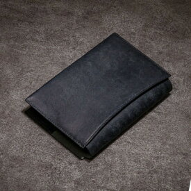 【ふるさと納税】【四六判:ソフトカバー】本革ブックカバー/イタリアンレザー・プエブロ(ブラック/黒)【1562757】