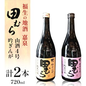 【ふるさと納税】福生の地酒　嘉泉　田むら(山酒4号・吟ぎんが)720ml　飲み比べセット【1623794】