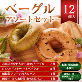 【ふるさと納税】ベーグルアソートセット 12個入 原材料添加物不使用【配送不可地域：離島】【1494030】