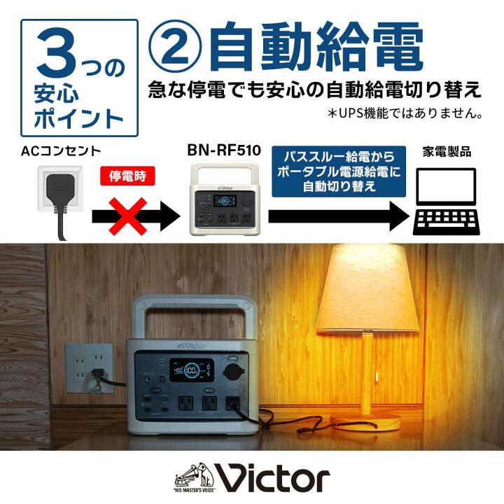 楽天市場】【ふるさと納税】Victor ポータブル電源（容量512Wh） BN 