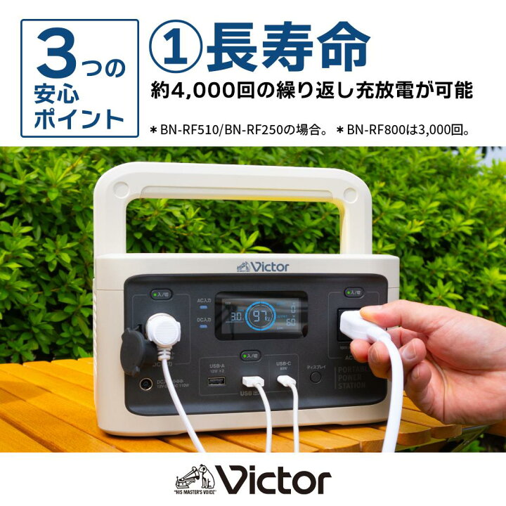 楽天市場】【ふるさと納税】Victor ポータブル電源（容量256Wh） BN 