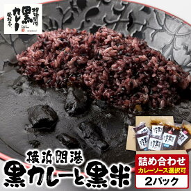 【ふるさと納税】風我亭の横浜開港黒カレーと黒米の詰め合わせ　2パック【カレーソース選択可能】 | 食品 加工食品 人気 おすすめ 送料無料