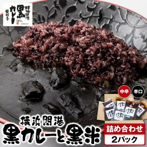 【ふるさと納税】風我亭の横浜開港黒カレーと黒米の詰め合わせ 2パック【カレーソース選択可能】 | 食品 加工食品 人気 おすすめ 送料無料