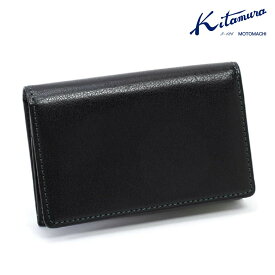 【ふるさと納税】名刺入れ　(NH0812)　【メンズ】ブラック／グリーンステッチ〈キタムラ〉 | 雑貨 ファッション 人気 おすすめ 送料無料