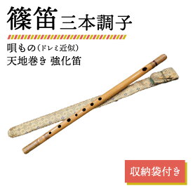 【ふるさと納税】篠笛 三本調子 唄もの（ドレミ近似） 天地巻き 強化笛 収納袋付き